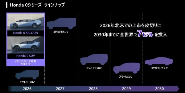 Электромобили Honda 0: показаны седан и кроссовер